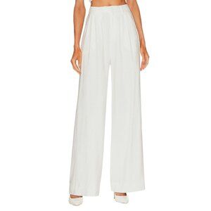 NONChalant Label Fabi Wide Leg Pants in White Womens Dressy Trousers